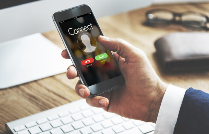 a person receiving a hidden number call